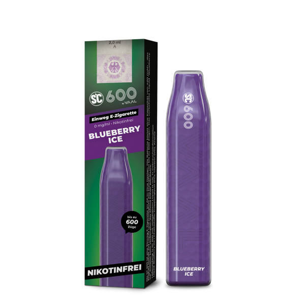 SC600 - Einweg E-Zigarette - Blueberry Ice 0mg/ml