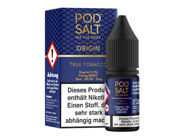 Pod Salt Origin - True Tobacco - Nikotinsalz Liquid 