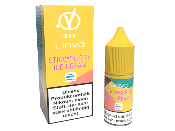 Linvo - Strawberry Ice Cream - Nikotinsalz Liquid 