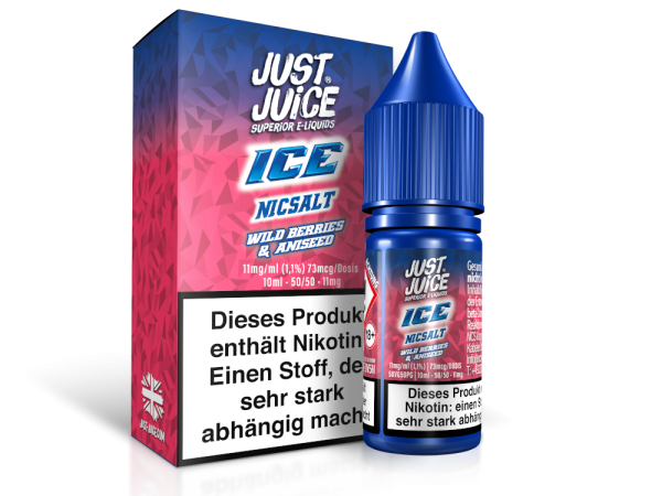 Just Juice - Wild Berries & Aniseed Ice - Nikotinsalz Liquid 