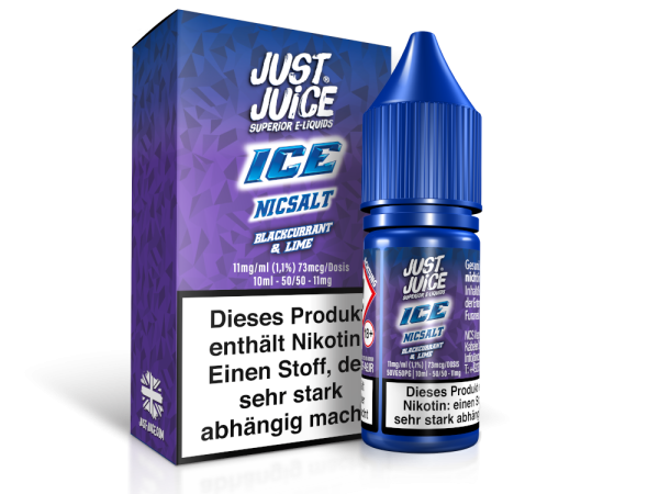 Just Juice - Blackcurrant & Lime Ice - Nikotinsalz Liquid 