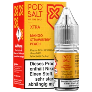 Pod Salt X - Nikotinsalz Liquid - Mango Strawberry Peach