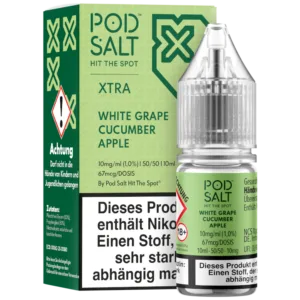 Pod Salt X - Nikotinsalz Liquid - White Grape Cucumber Apple