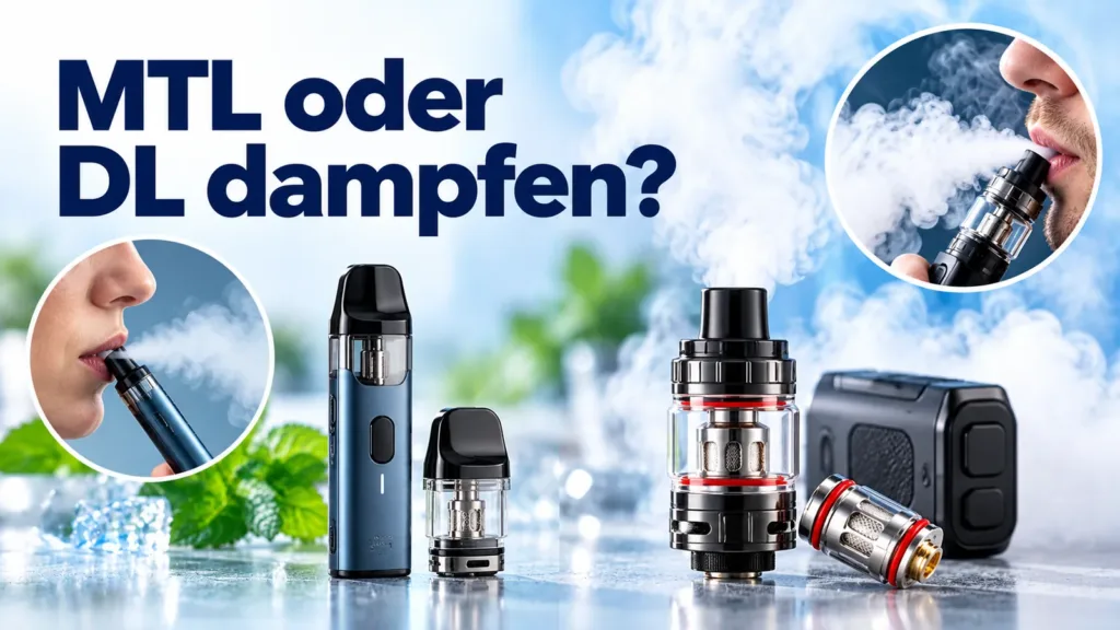 Pod-System für MTL und Verdampfer mit Akkuträger für DL im Vergleich