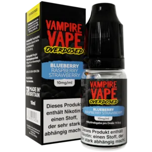 Vampire Vape - Overdosed - Nikotinsalz Liquid - Blueberry Raspberry Strawberry
